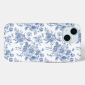  blauw Roos bloemmotief Case-Mate iPhone Case (Achterkant (horizontaal))
