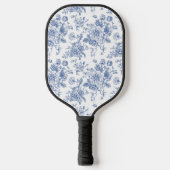 blauw Roos bloemmotief Pickleball Paddle (Voorkant)