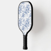 blauw Roos bloemmotief Pickleball Paddle (Links)