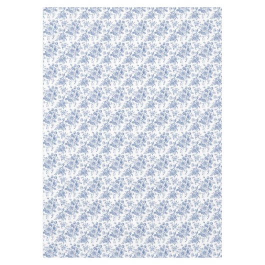  blauw Roos bloemmotief Tafelkleed (Voorkant)