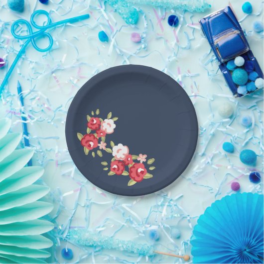 Blauw Roos Bord (Feest)