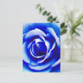 Blauw Roos_ Briefkaart (Staand voorkant)