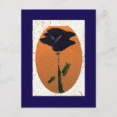 Blauw Roos Briefkaart (Voorkant)