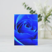 Blauw Roos Briefkaart (Staand voorkant)
