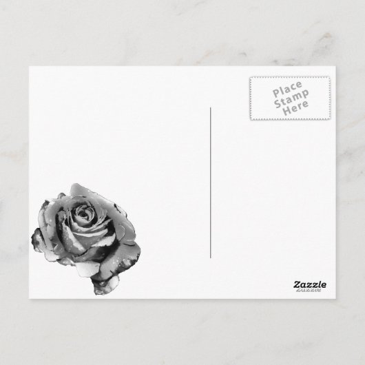 Blauw Roos Briefkaart (Achterkant)