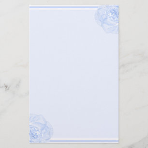 Blauw Roos Briefpapier