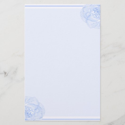 Blauw Roos Briefpapier (Voorkant)