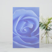 blauw roos briefpapier (Staand voorkant)