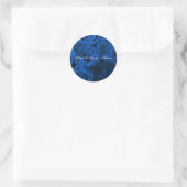 Blauw Roos Bruiloft Envelop Seal Sticker Sjabloon (Tas)