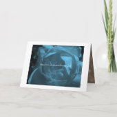 Blauw Roos bruiloft uitnodiging (Achterkant)