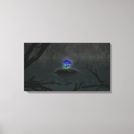 Blauw Roos Canvas afdrukken (Voorkant)