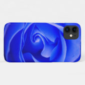 blauw roos Case-Mate iPhone case (Achterkant (horizontaal))