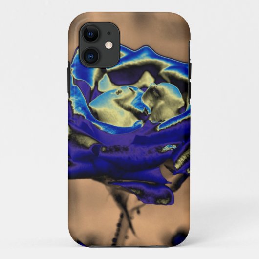 Blauw Roos Case-Mate iPhone Case (Achterkant)