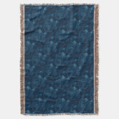 blauw roos contour deken (Voorkant Verticaal)