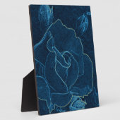 blauw roos contour fotoplaat (Zijkant)