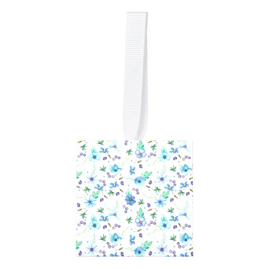 Blauw roos decoratie (Voorkant)