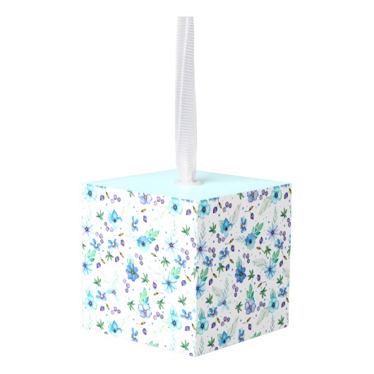 Blauw roos decoratie (Achter hoekig)