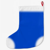 Blauw Roos die Roos met kerstcadeaus ophoudt Grote Kerstsok (Achterkant)