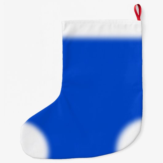 Blauw Roos die Roos met kerstcadeaus ophoudt Grote Kerstsok (Achterkant)