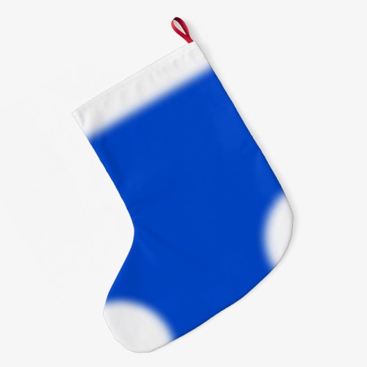 Blauw Roos die Roos met kerstcadeaus ophoudt Grote Kerstsok (Achterkant (Hangend))