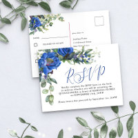 Blauw Roos Elegant Quinceanera Vooraf gericht RSVP