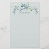 Blauw Roos en Blauwgroen, gepersonaliseerd papier (Voorkant)