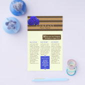 Blauw Roos en brons - Product/Service Flyer (Enkel)