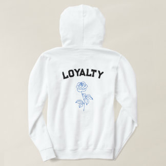 Blauw Roos en wolf (Loyalty) Hoodie