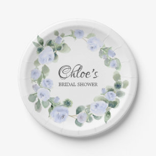 Blauw Roos Eucalyptus Bruiloft Feestservies Bord