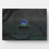 Blauw Roos Foto Plaque Fotoplaat (voorkant)