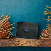 Blauw Roos Foto Plaque Fotoplaat (Zijkant)