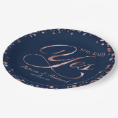 Blauw Roos Gold: ja, ja, nee! Papieren Bordje (Gekanteld)