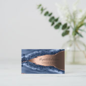 Blauw roos goudmakreel visitekaartje (Staand voorkant)