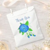 Blauw Roos Hartelijk dank Bedankzakje (Geknipt)