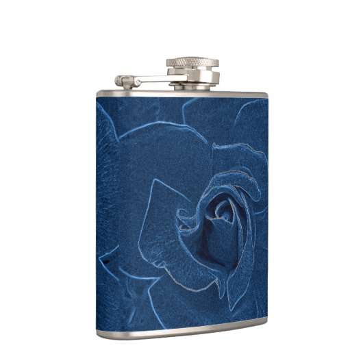 blauw roos heupfles (Rechts)