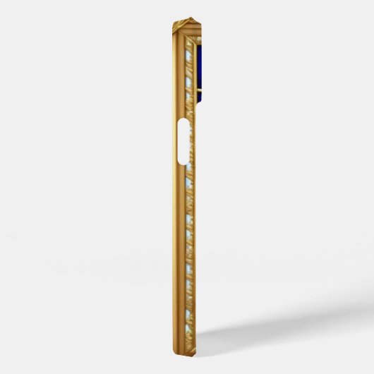 Blauw Roos in Glas in lood Case-Mate iPhone Case (Achterkant / Rechts)