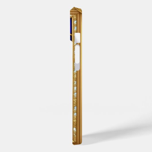 Blauw Roos in Glas in lood Case-Mate iPhone Case (Achterkant / Links)