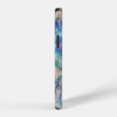 blauw Roos iPhone Hoesje (Rechterkant)