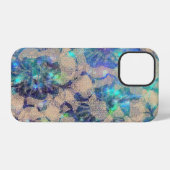 blauw Roos iPhone Hoesje (Achterkant horizontaal)