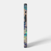 blauw Roos iPhone Hoesje (Linkerkant)
