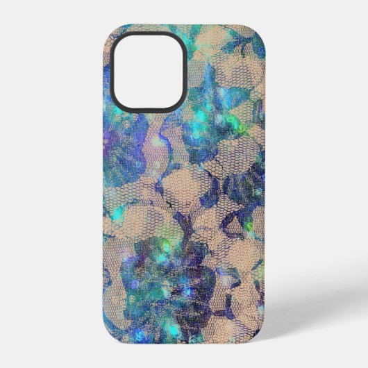 blauw Roos iPhone Hoesje (Achterkant)