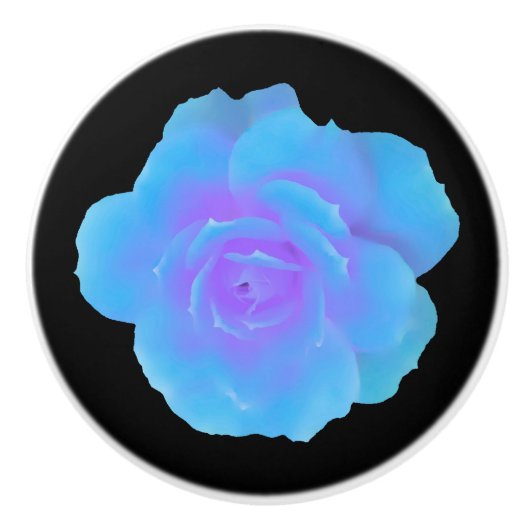 Blauw Roos Kast knop (Voorkant)