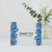 Blauw roos klassieker - Blauw Petaled Flower Briefkaart (Staand voorkant)