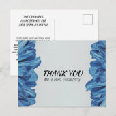 Blauw roos klassieker - Blauw Petaled Flower Briefkaart (Voorkant / Achterkant)