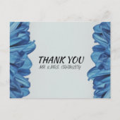 Blauw roos klassieker - Blauw Petaled Flower Briefkaart (Voorkant)