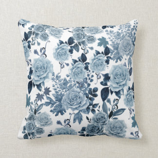 Blauw roos kussen