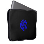Blauw Roos Laptop Sleeve (Voorkant Rechts)