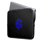 Blauw Roos Laptop Sleeve (Voorkant Links)