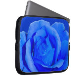 Blauw Roos laptophoes Blue Roos Tablet Hoesje Laptop Sleeve (Voorkant Rechts)
