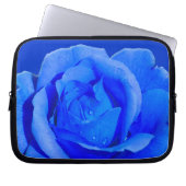 Blauw Roos laptophoes Blue Roos Tablet Hoesje Laptop Sleeve (Voorkant)